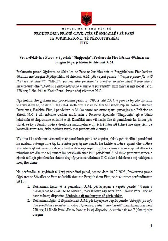 PRETENCA/ Azgan Mërnica vr*u efektivin e "Shqiponjave" pas